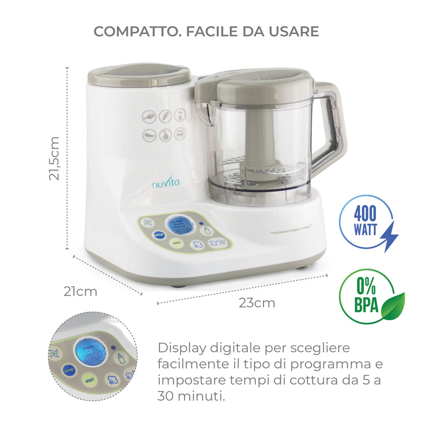 Nuvita Cuocipappa e scaldabiberon Pappasana Vapor Combo 2