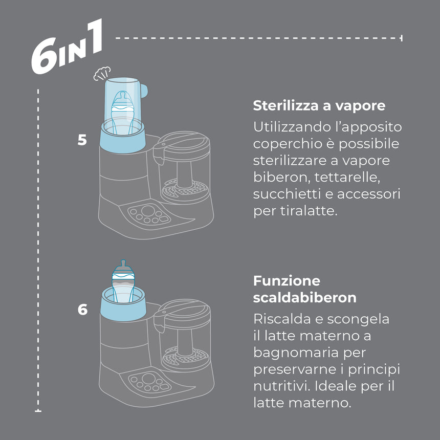 Nuvita Cuocipappa e scaldabiberon Pappasana Vapor Combo 2