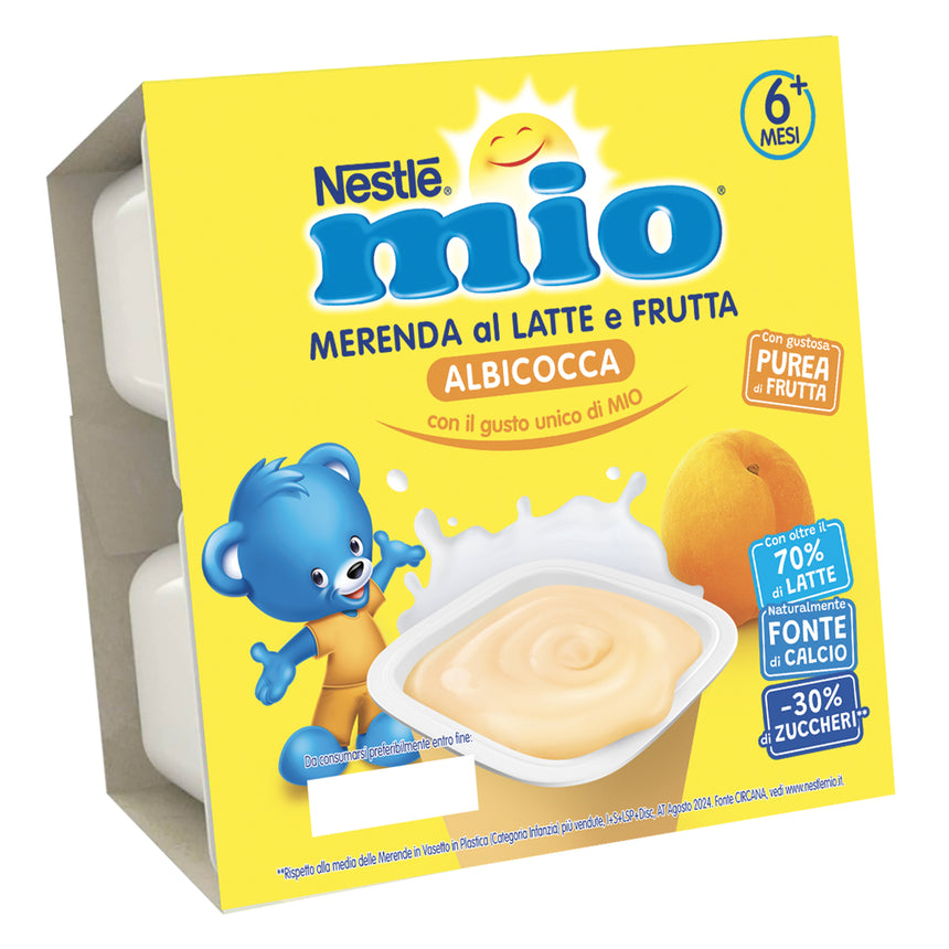 Nestlé MIO Merenda al Latte Albicocca 400 g (4x100 g)