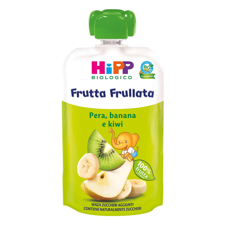 HiPP Merenda da spremere Pera, Banana e Kiwi Bio 90 g
