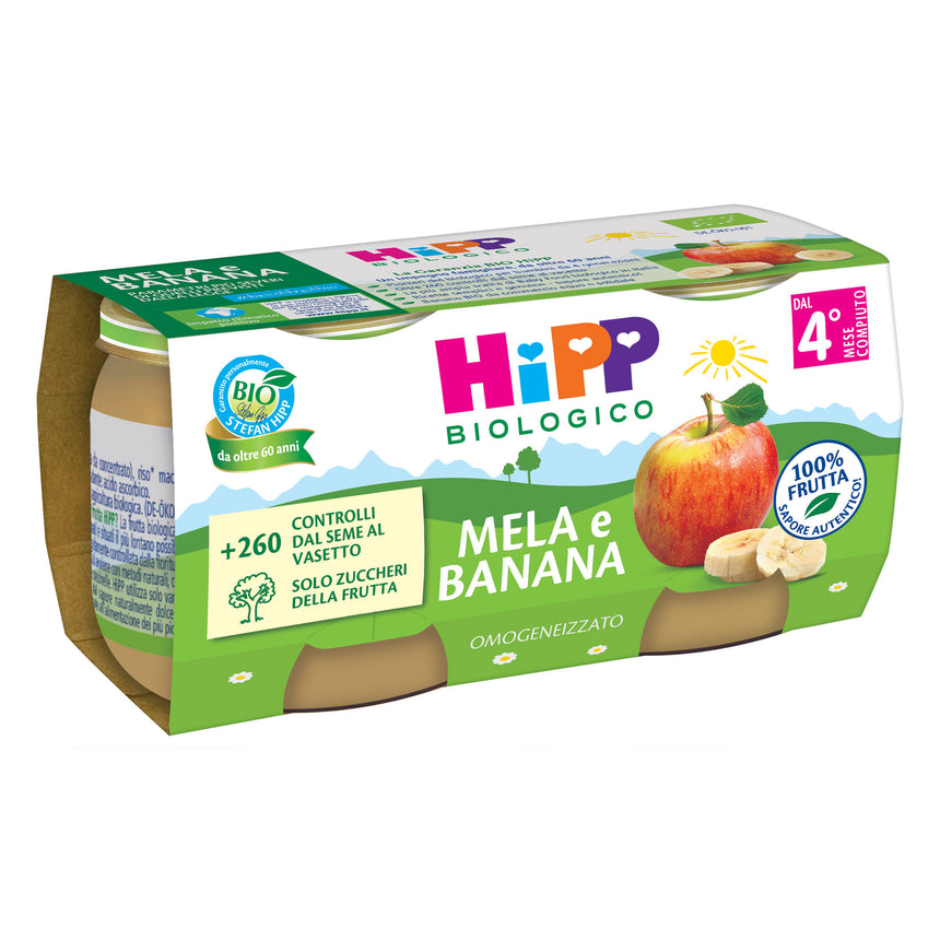 HiPP Omogeneizzato di Mela e Banana Bio 160 g (2x80 g)