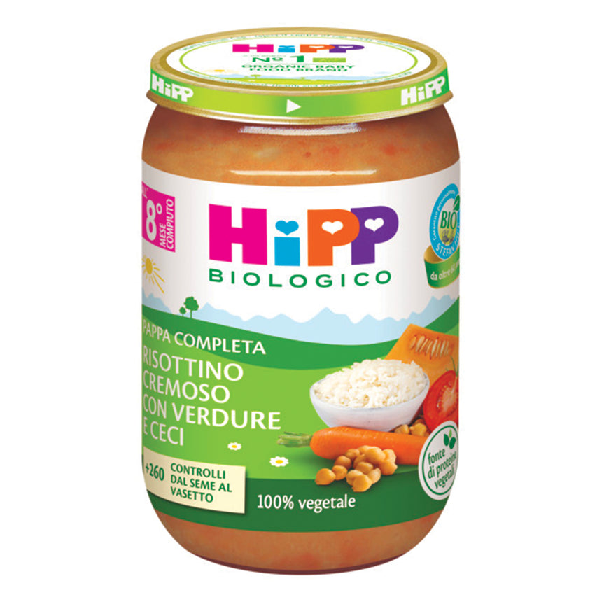 HiPP Pappa Completa Risottino Cremoso con Verdure e Ceci Bio 220 g