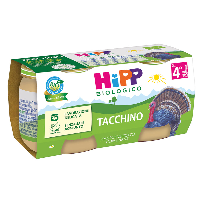 HiPP Omogeneizzato di Tacchino Bio 160 g (2x80 g)