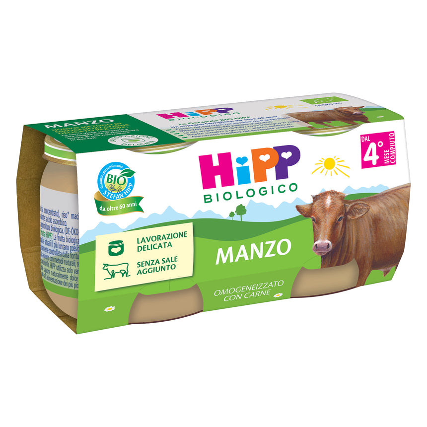 HiPP Omogeneizzato di Manzo Bio 160 g (2x80 g)