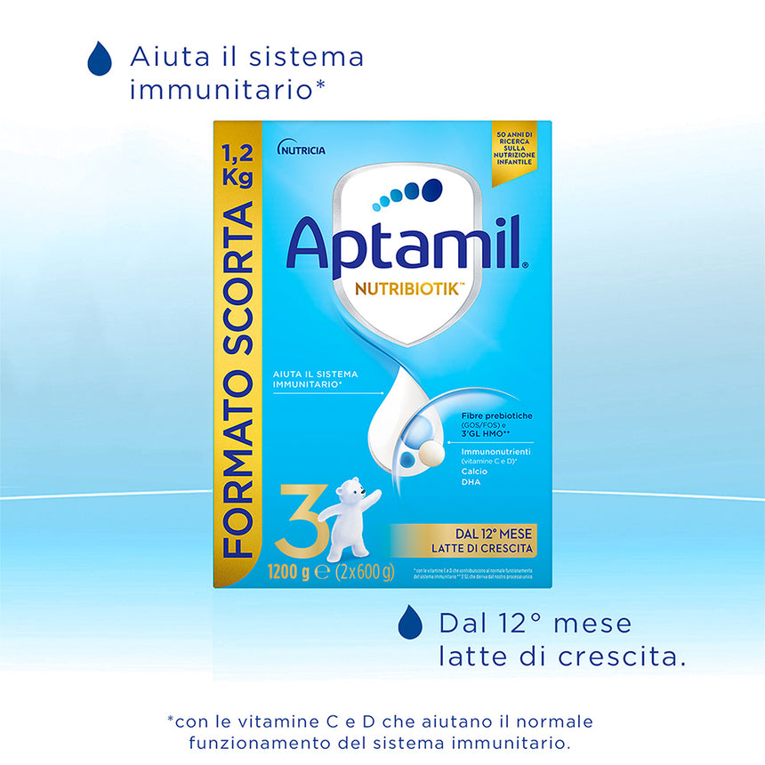 Aptamil Latte di Crescita 3 in polvere 1200 g (2x600 g)