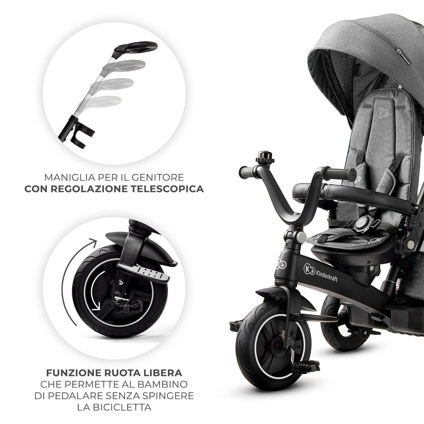 Kinderkraft Triciclo Evolutivo 5in1 Easytwist +9 mesi