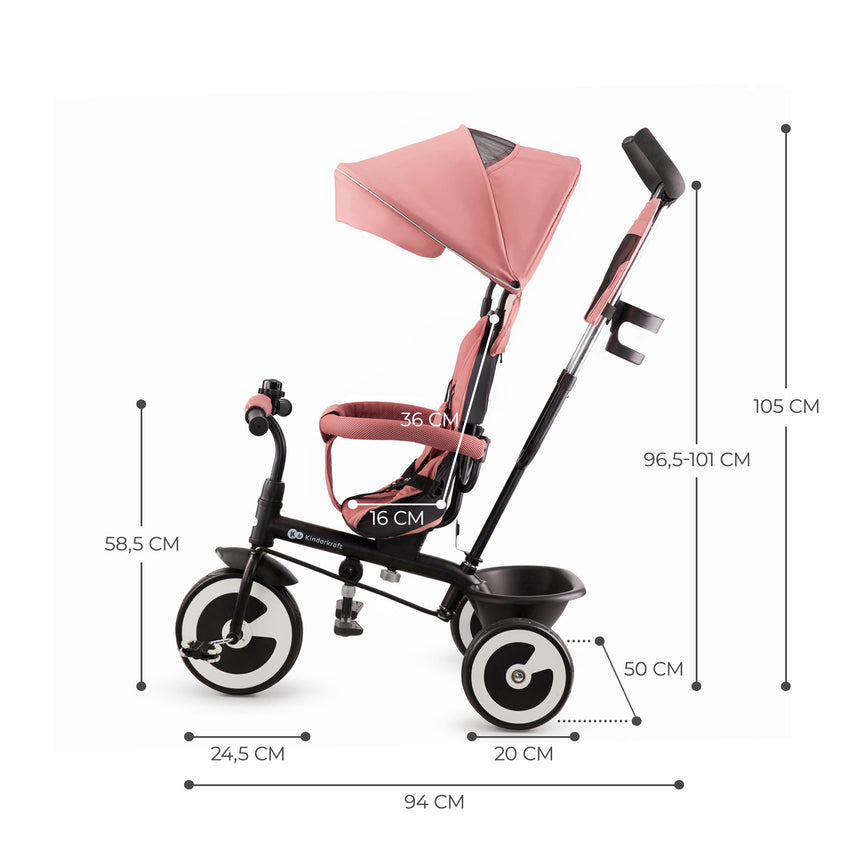 Kinderkraft Triciclo Evolutivo Aston +9 mesi