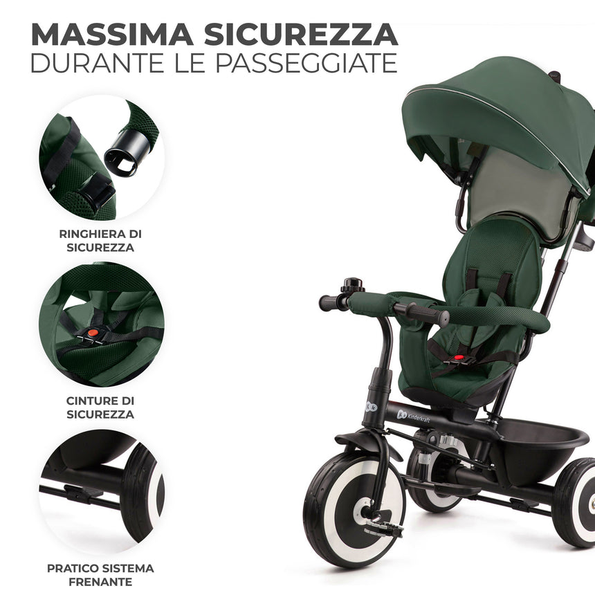 Kinderkraft Triciclo Evolutivo Aston +9 mesi