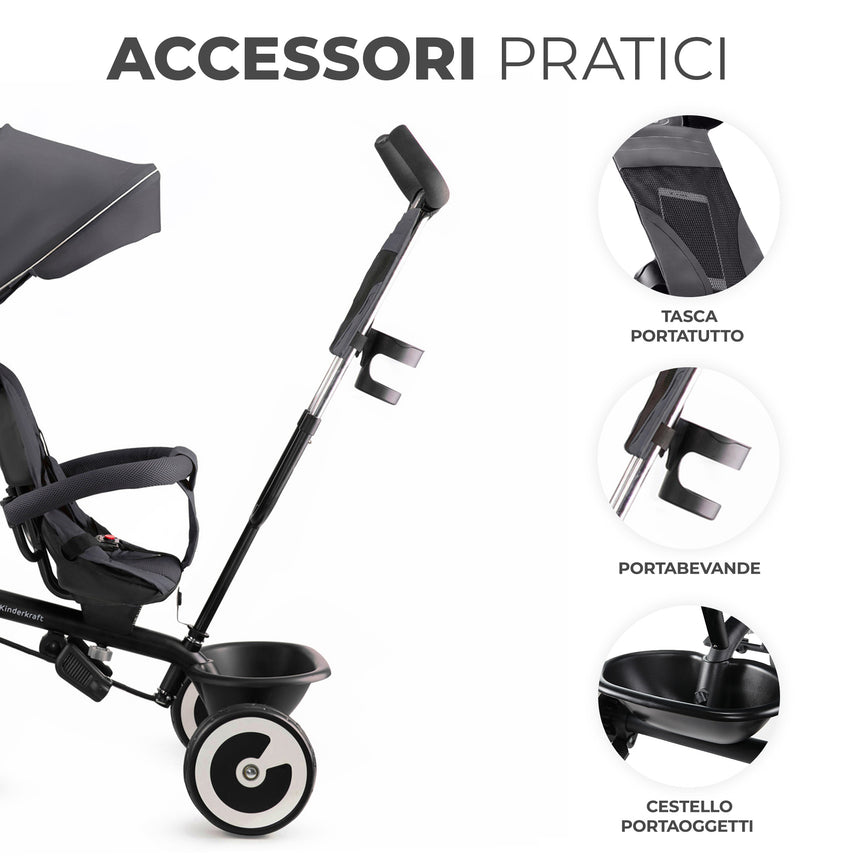 Kinderkraft Triciclo Evolutivo Aston +9 mesi