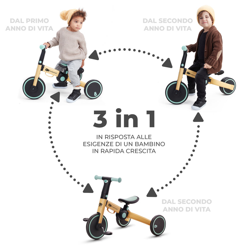 Kinderkraft Triciclo 3in1 4Trike +12 mesi