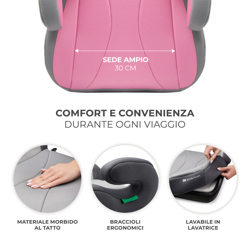 Kinderkraft Seggiolino Auto i-Boost i-Size 135-150 cm