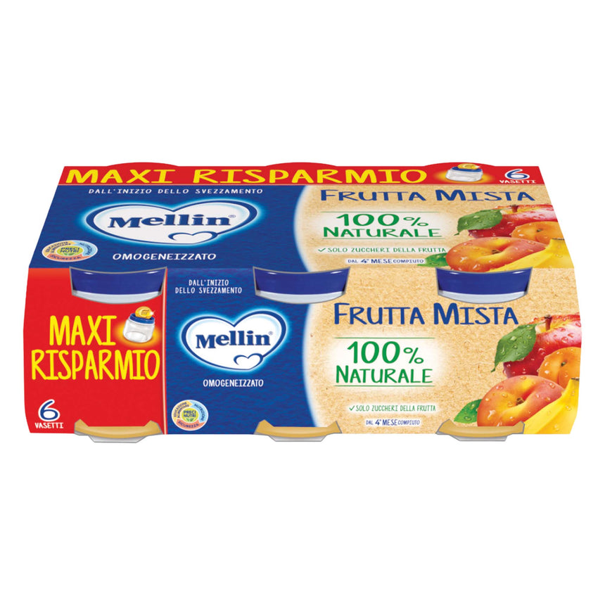 Mellin Omogeneizzato di Frutta Mista 600 g (6x100 g)