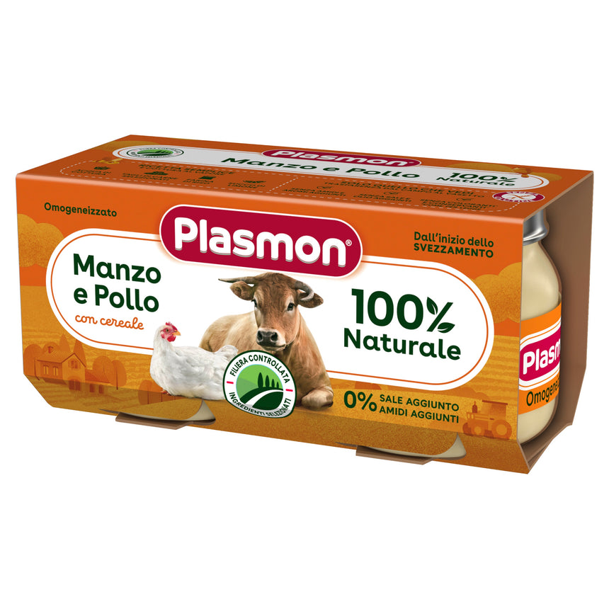 Plasmon Omogeneizzato di Manzo e Pollo 160 g (2x80 g)