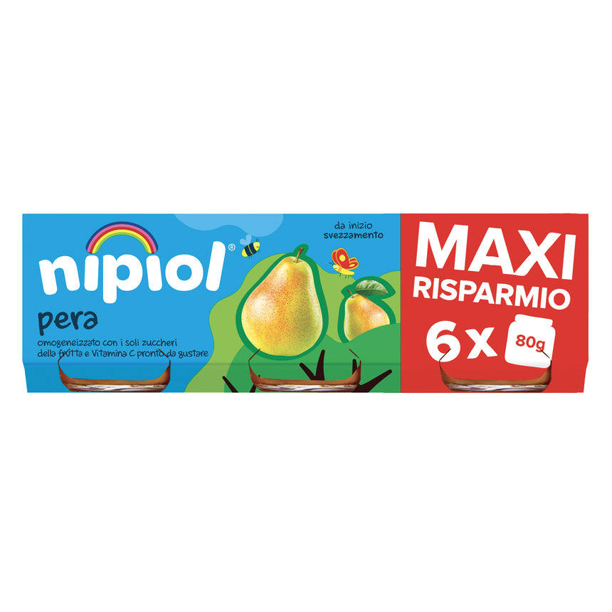 Nipiol Omogeneizzato di Pera 480 g (6x80 g)