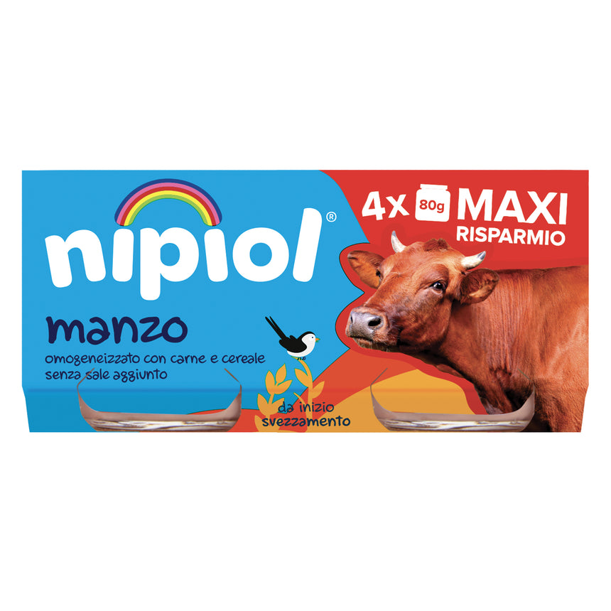 Nipiol Omogeneizzato di Manzo 320 g (4x80 g)