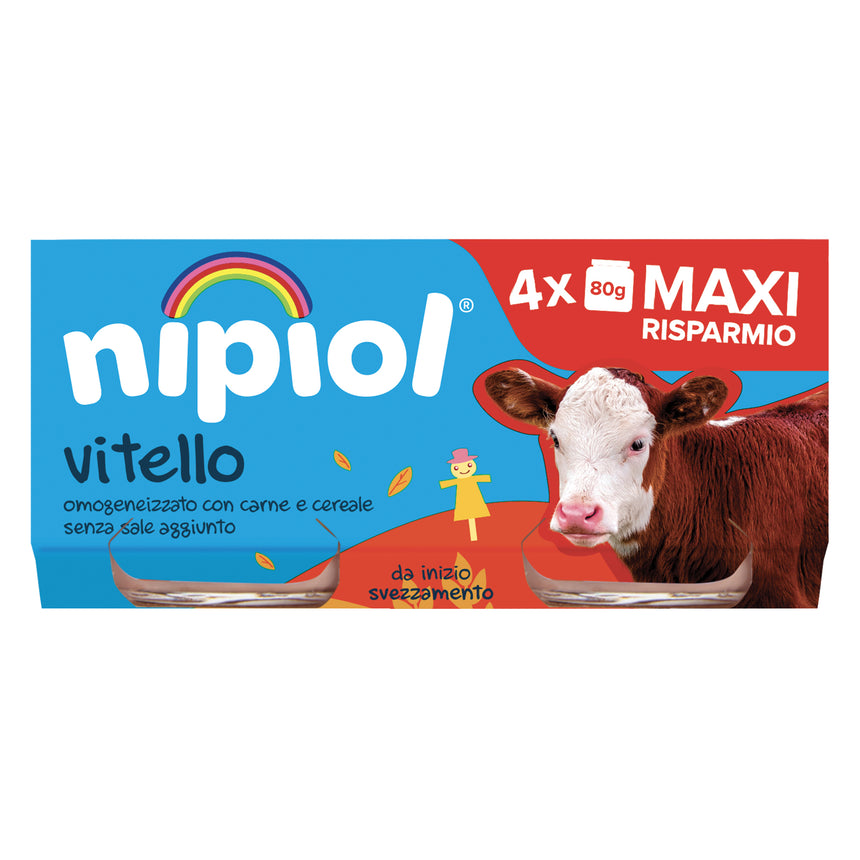 Nipiol Omogeneizzato di Vitello 320 g (4x80 g)