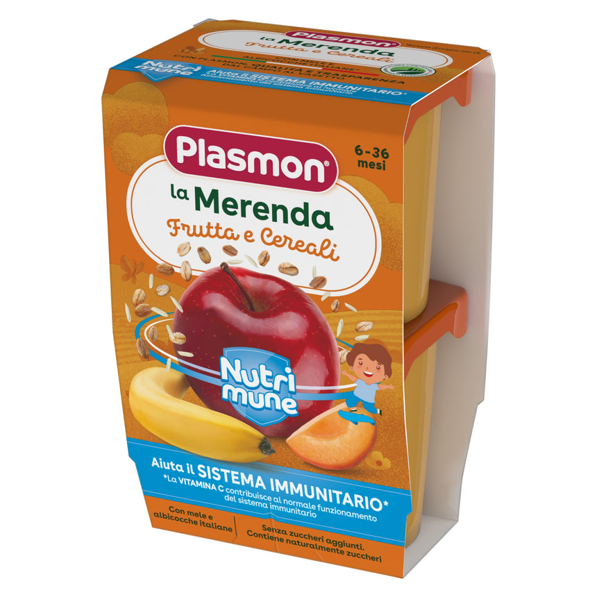 Plasmon Merenda Frutta e Cereali Nutrimune 240 g (2x120 g)
