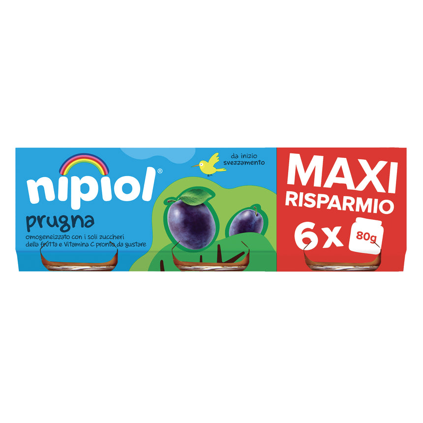 Nipiol Omogeneizzato di Prugna 480 g (6x80 g)