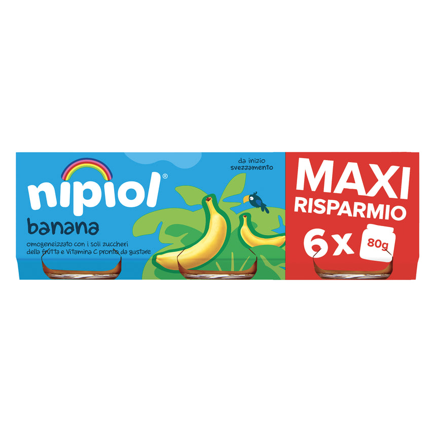 Nipiol Omogeneizzato di Banana 480 g (6x80 g)