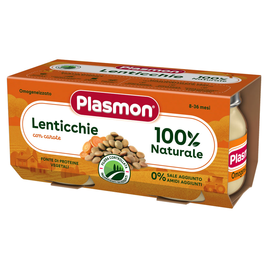Plasmon Omogeneizzato di Lenticchie con carote 160 g (2x80 g)