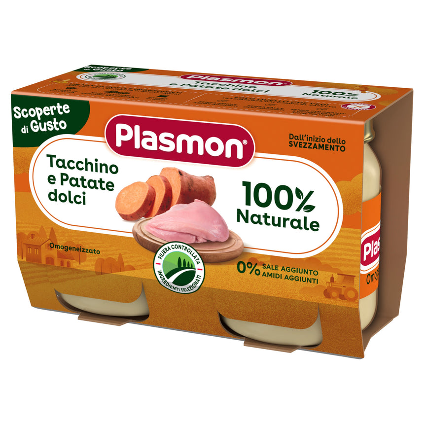 Plasmon Omogeneizzato di Tacchino e Patate Dolci 240 g (2x120 g)