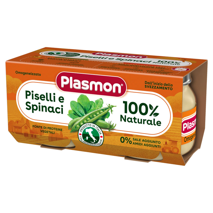 Plasmon Omogeneizzato di Piselli e Spinaci 160 g (2x80 g)