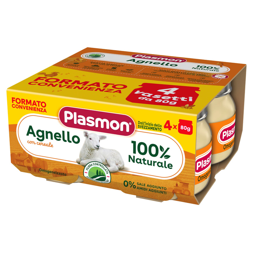 Plasmon Omogeneizzato di Agnello 320 g (4x80 g)