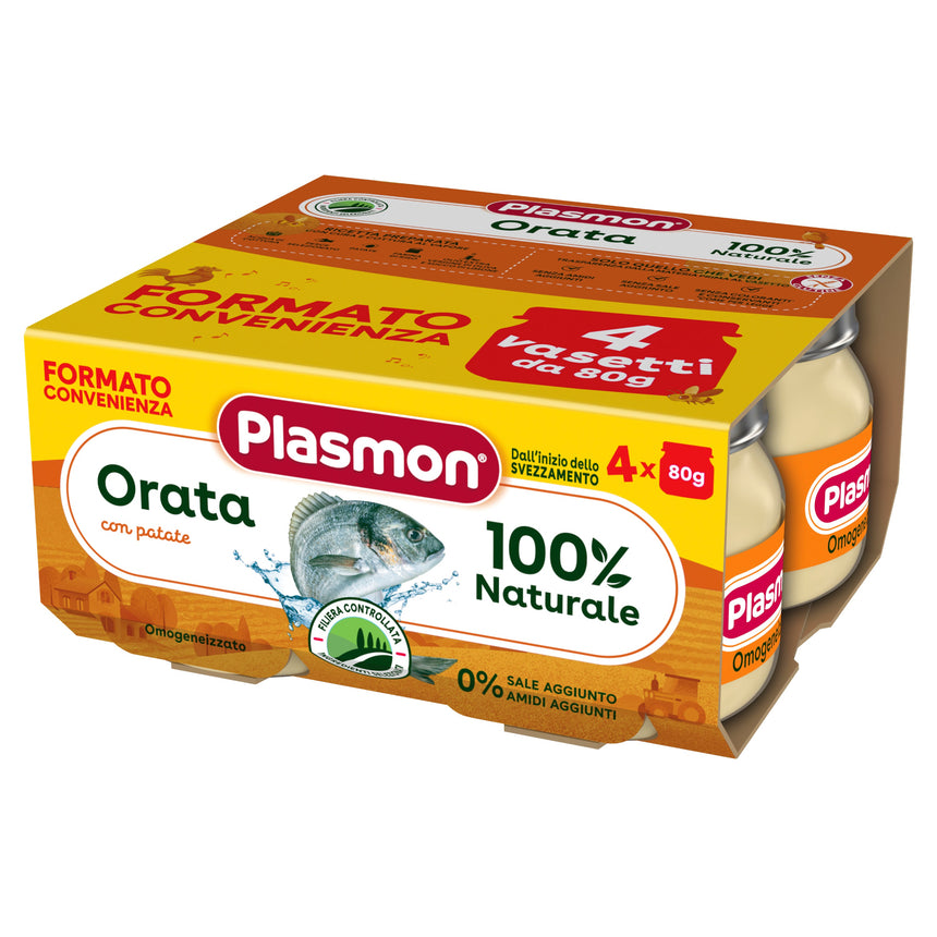 Plasmon Omogeneizzato di Orata con patate 320 g (4x80 g)