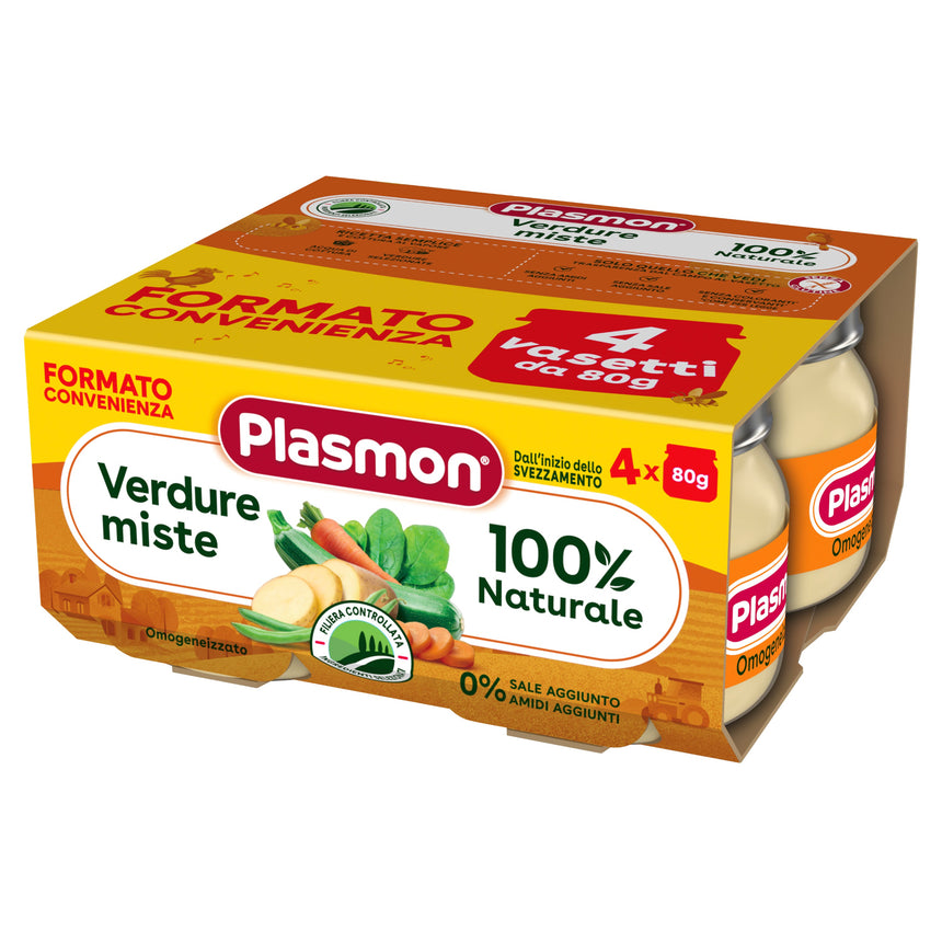Plasmon Omogeneizzato di Verdure Miste 320 g (4x80 g)