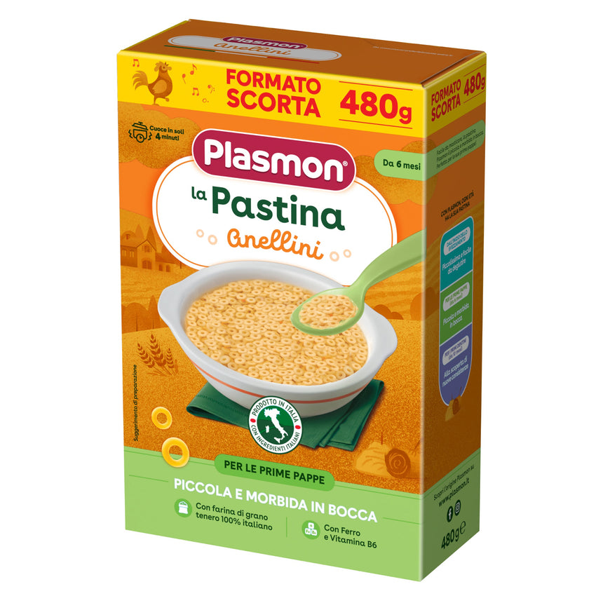 Plasmon Pastina Anellini +6m 480 g