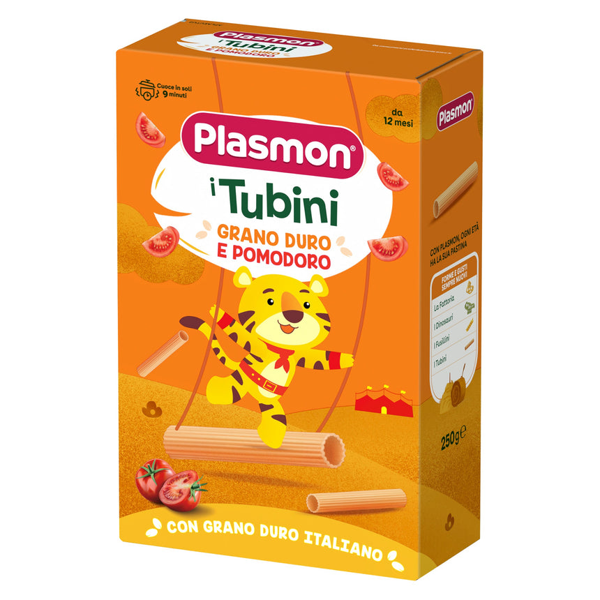 Plasmon Pastina di Grano Duro e Pomodoro i Tubini +12m 250 g