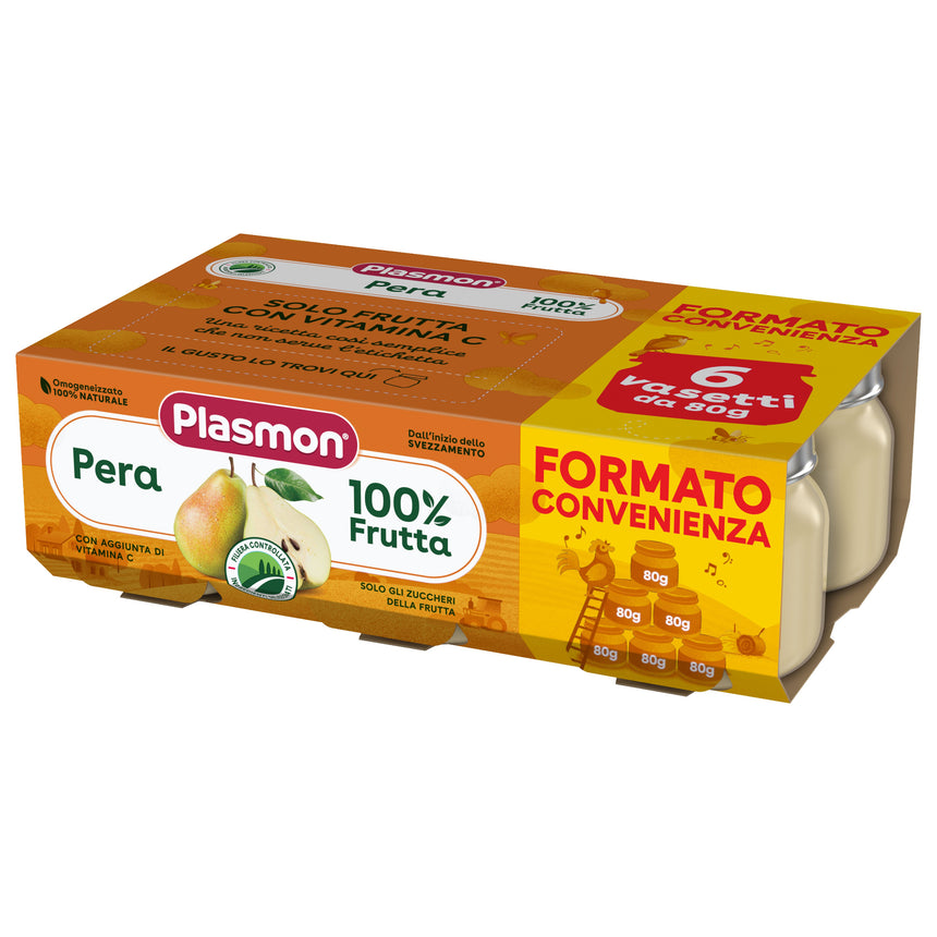 Plasmon Omogeneizzato di Pera 480 g (6x80 g)