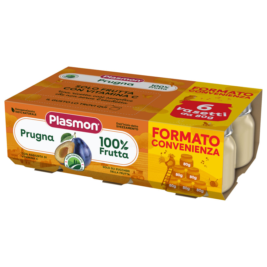 Plasmon Omogeneizzato di Prugna 480 g (6x80 g)