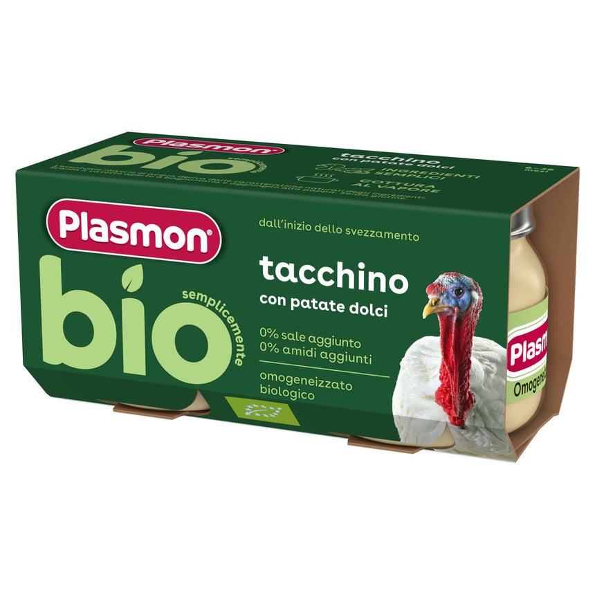 Plasmon Semplicemente Bio Omogeneizzato di Tacchino Bio 160 g (2x80 g)