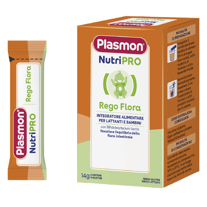 Plasmon Integratore Flora Intestinale NutriPRO Rego Flora 14 g (14 bustine da 1 g)