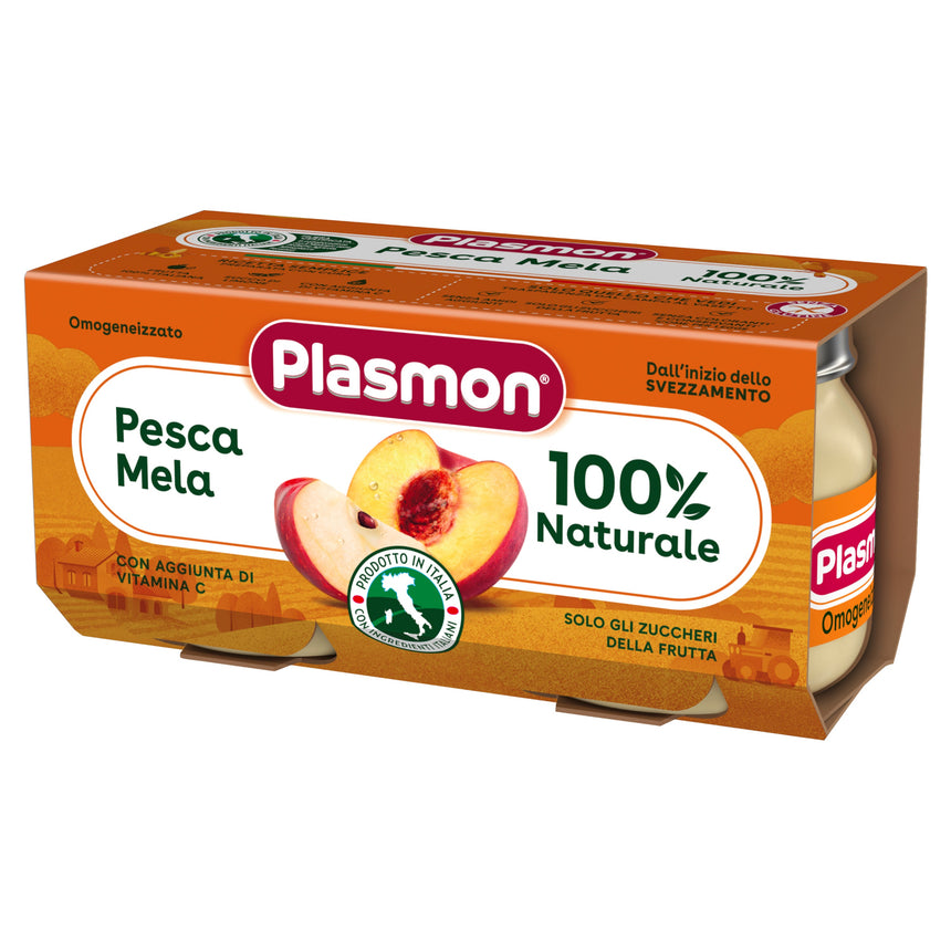 Plasmon Omogeneizzato di Pesca e Mela 160 g (2x80 g)