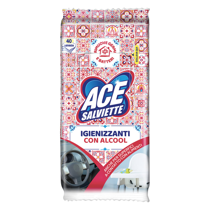 ACE Salviette Igienizzanti con alcool 40 pezzi
