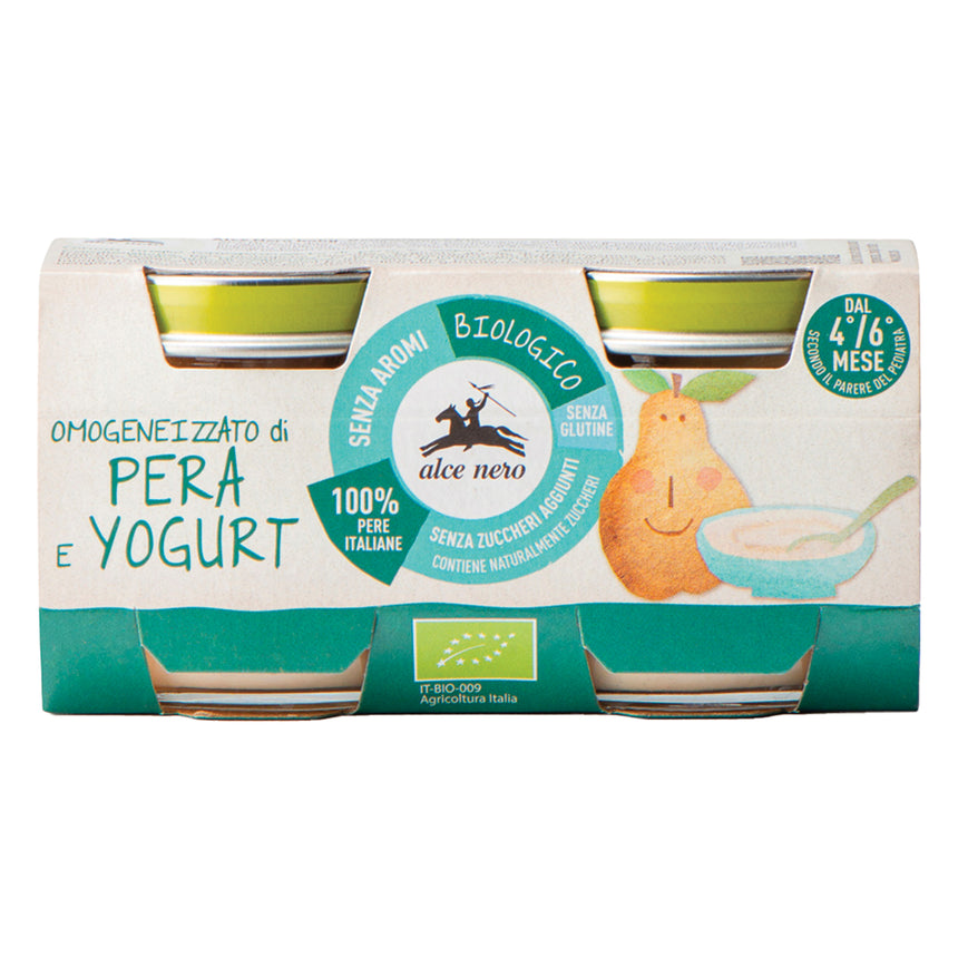 Alce Nero Omogeneizzato di Pera e Yogurt Bio 160 g (2x80 g)