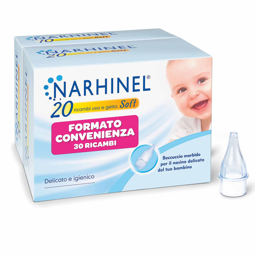 Narhinel Ricambi Morbidi per Aspiratore Nasale Soft 30 pezzi