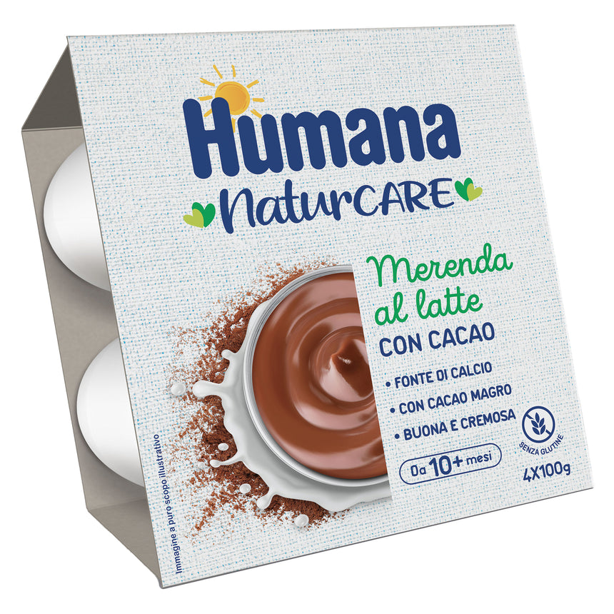 Humana Merenda al Latte e Cacao 400 g (4x100 g)