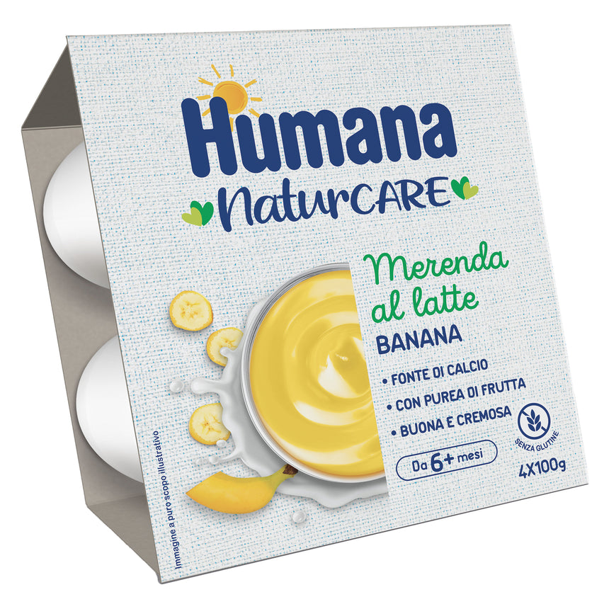Humana Merenda al Latte e Banana 400 g (4x100 g)