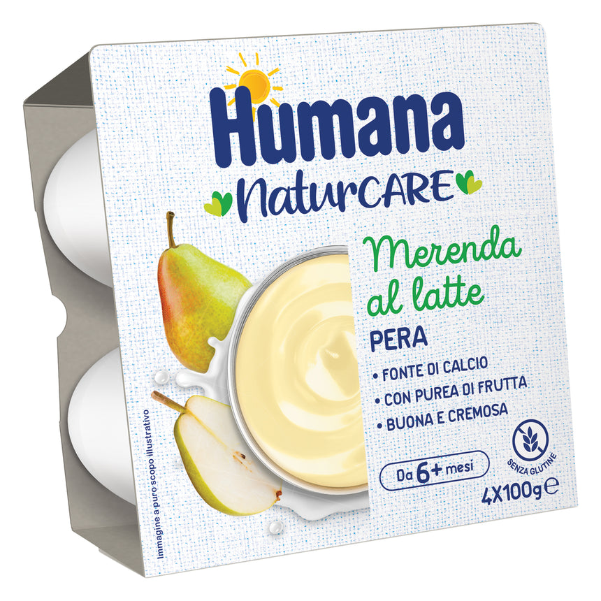 Humana Merenda al Latte e Pera 400 g (4x100 g)