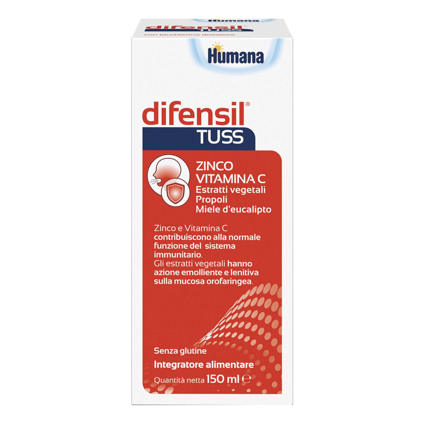 Humana Integratore Difese Immunitarie e Mucosa Orofaringea Difensil Tuss 150 ml