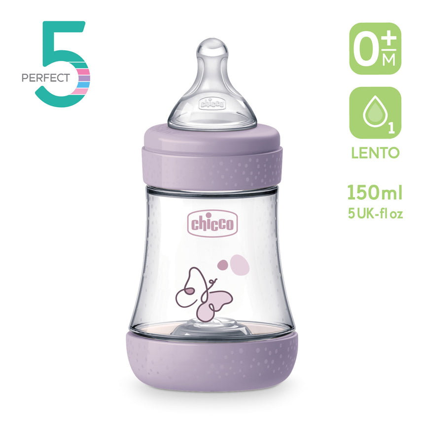 Chicco Biberon Anti-colica Perfect 5 +0 mesi Flusso Lento 150 ml