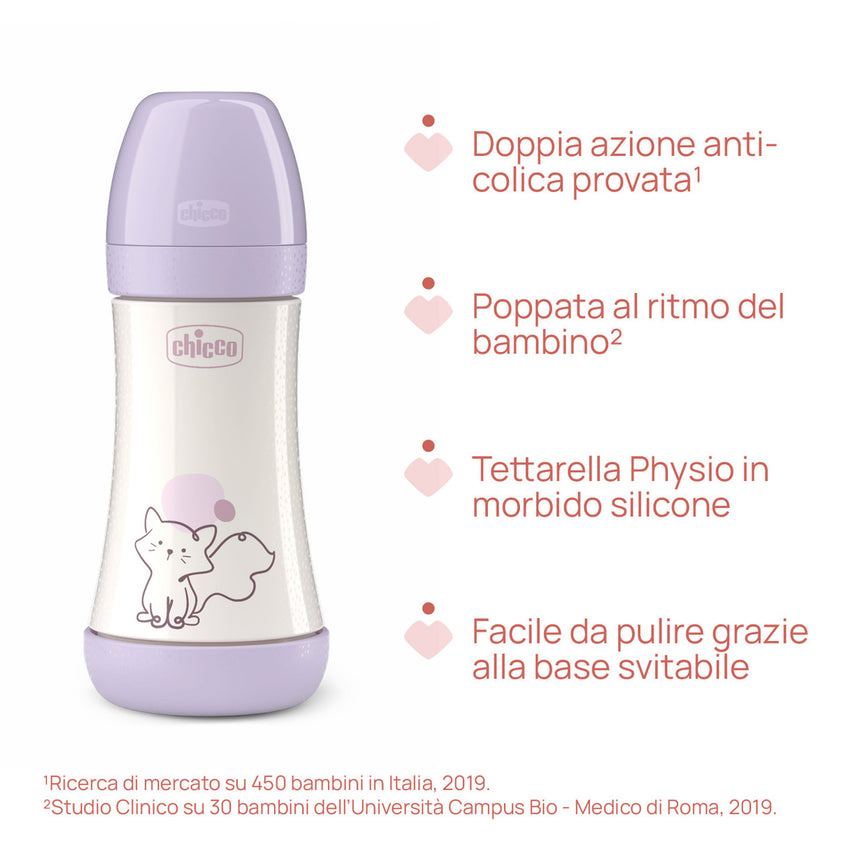Chicco Biberon Anti-colica Perfect 5 +2 mesi Flusso Medio 240 ml