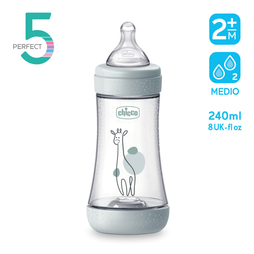 Chicco Biberon Anti-colica Perfect 5 +2 mesi Flusso Medio 240 ml