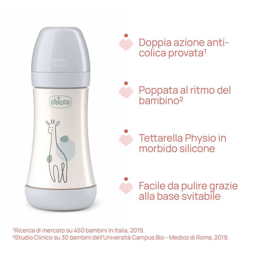 Chicco Biberon Anti-colica Perfect 5 +2 mesi Flusso Medio 240 ml
