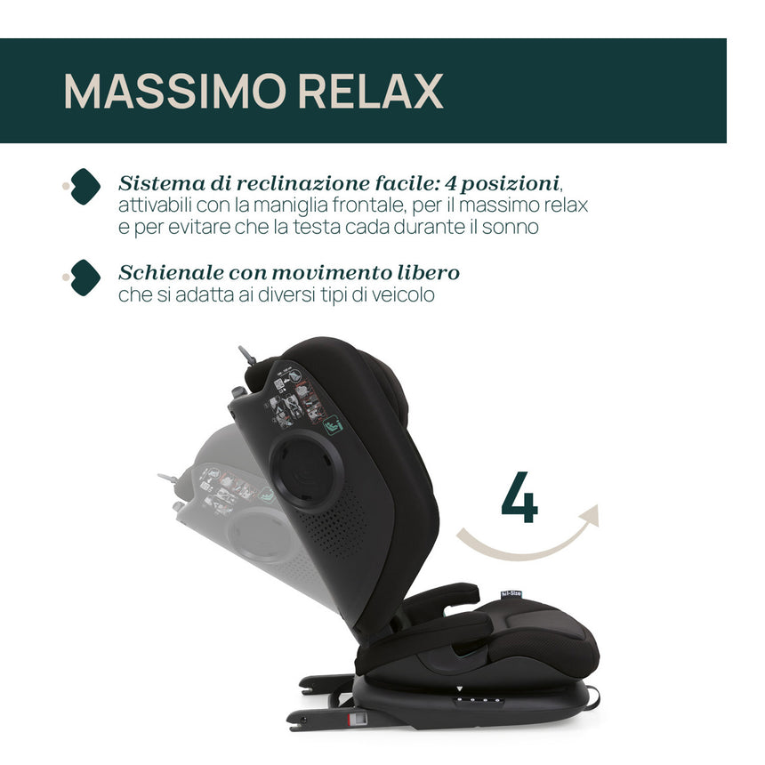 Chicco Seggiolino Auto Fold&Go S i-Size 100-150 cm