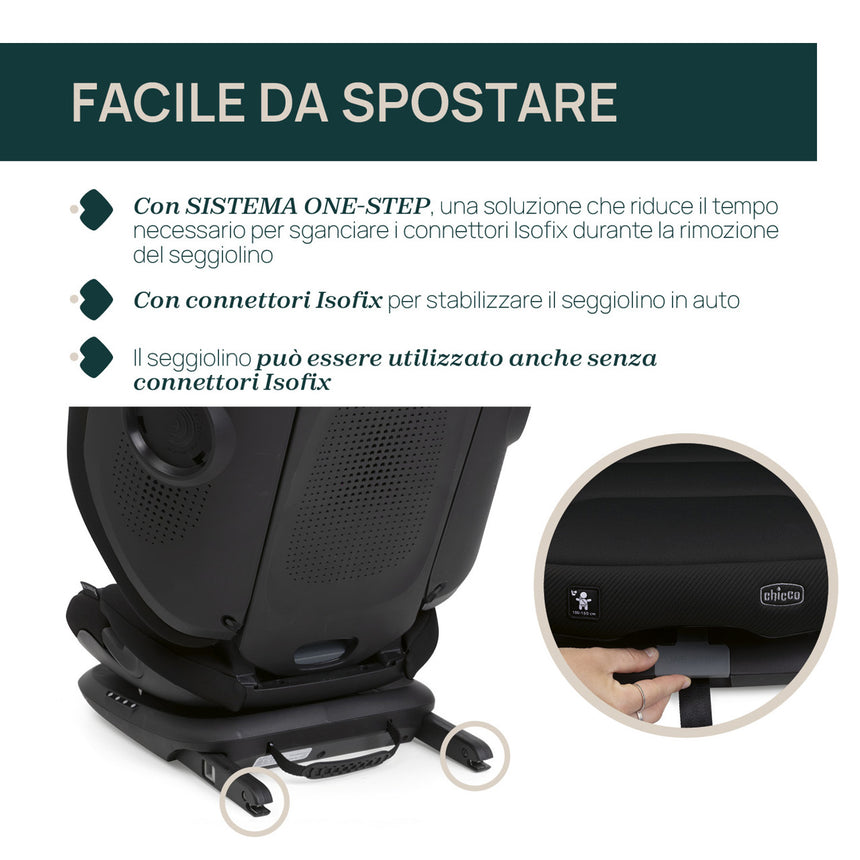 Chicco Seggiolino Auto Fold&Go S i-Size 100-150 cm