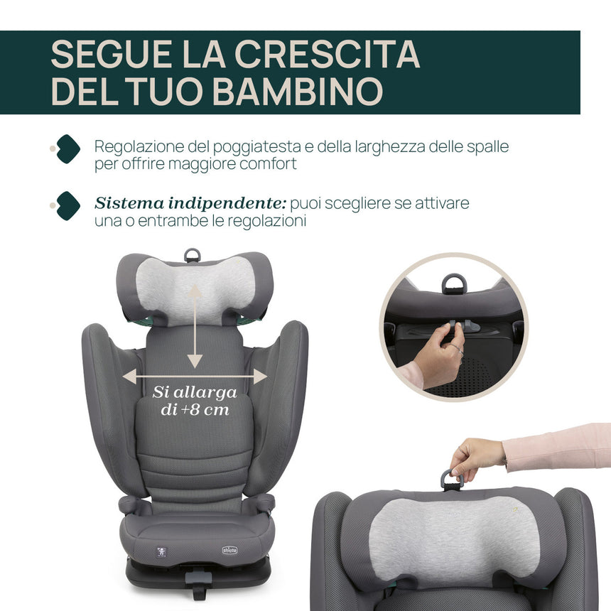 Chicco Seggiolino Auto Fold&Go S i-Size 100-150 cm